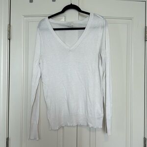 a new day lightweight white v-neck sweater